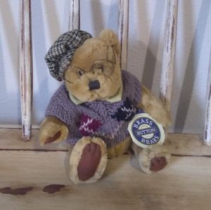 Vintage Brass Button Teddy Bear.